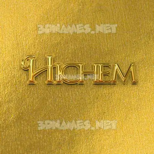 hichem in All Gold style - 3D name wallpaper hichem in All Gold style - 3D name wallpaper