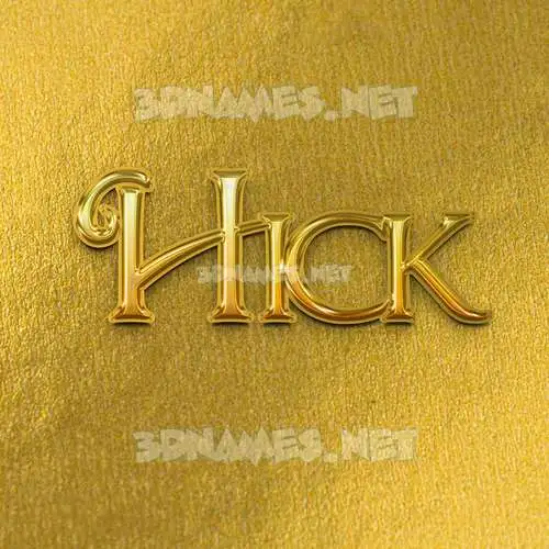 hick in All Gold style - 3D name wallpaper hick in All Gold style - 3D name wallpaper