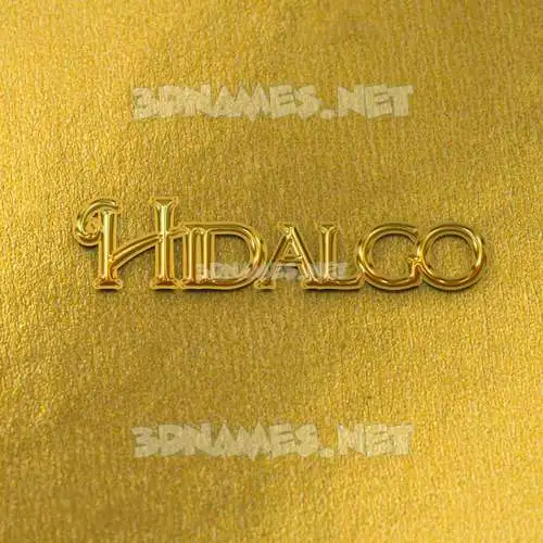 hidalgo in All Gold style - 3D name wallpaper