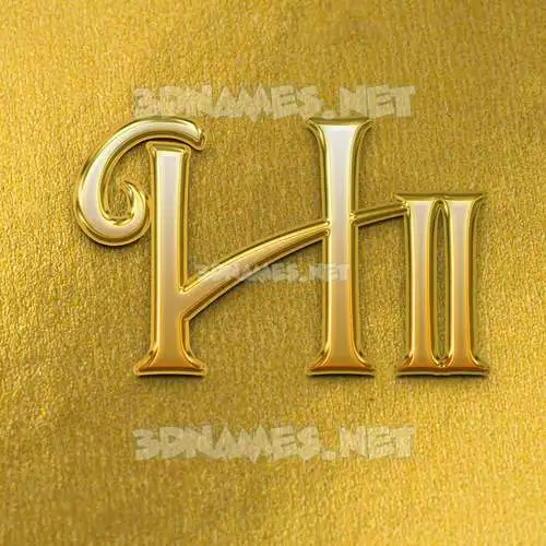 hii in All Gold style - 3D name wallpaper