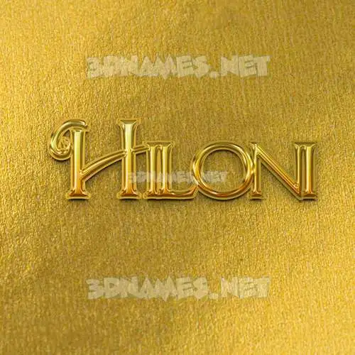 hiloni in All Gold style - 3D name wallpaper hiloni in All Gold style - 3D name wallpaper