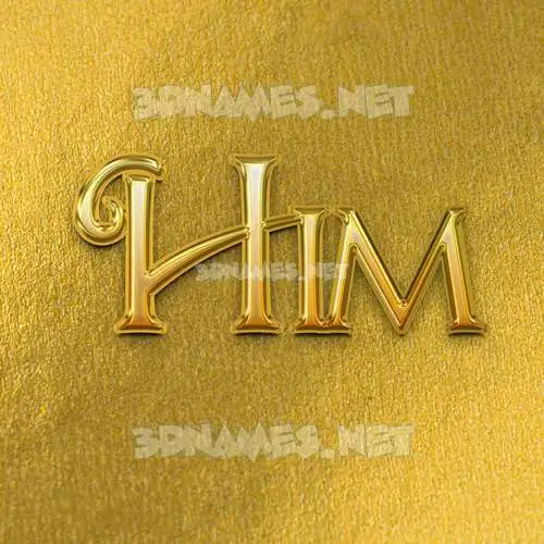 him in All Gold style - 3D name wallpaper him in All Gold style - 3D name wallpaper