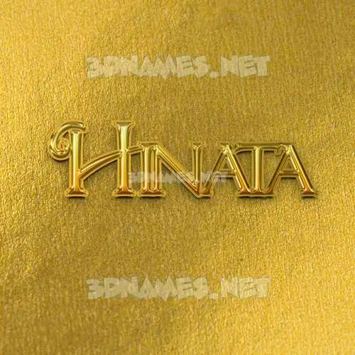 hinata in All Gold style - 3D name wallpaper
