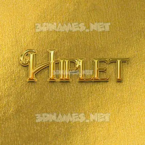 hiplet in All Gold style - 3D name wallpaper hiplet in All Gold style - 3D name wallpaper