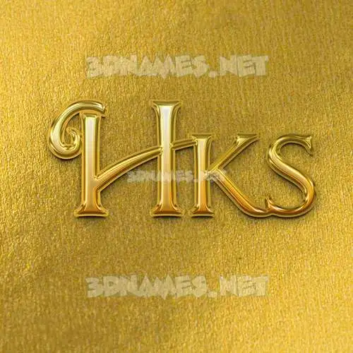 hks in All Gold style - 3D name wallpaper hks in All Gold style - 3D name wallpaper