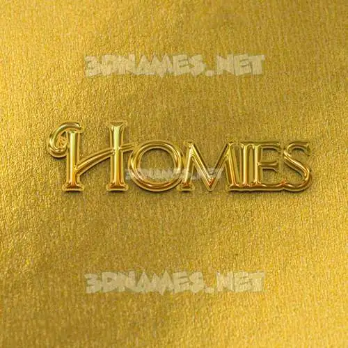 homies in All Gold style - 3D name wallpaper