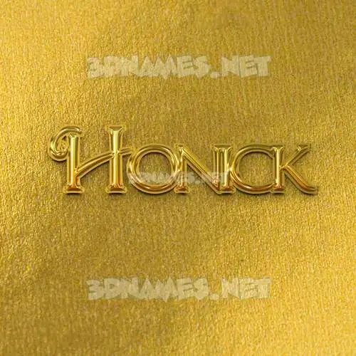 honick in All Gold style - 3D name wallpaper
