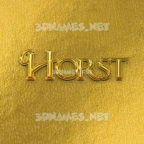 horst in All Gold style - 3D name wallpaper horst in All Gold style - 3D name wallpaper