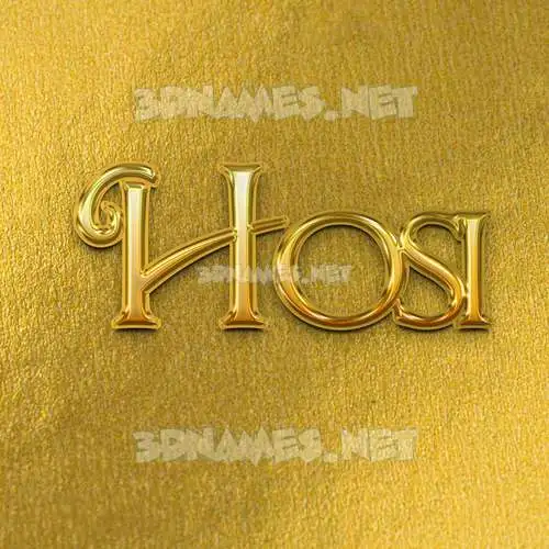 hosi in All Gold style - 3D name wallpaper