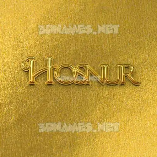 hosnur in All Gold style - 3D name wallpaper