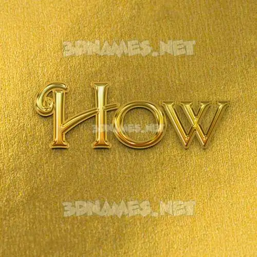 how in All Gold style - 3D name wallpaper