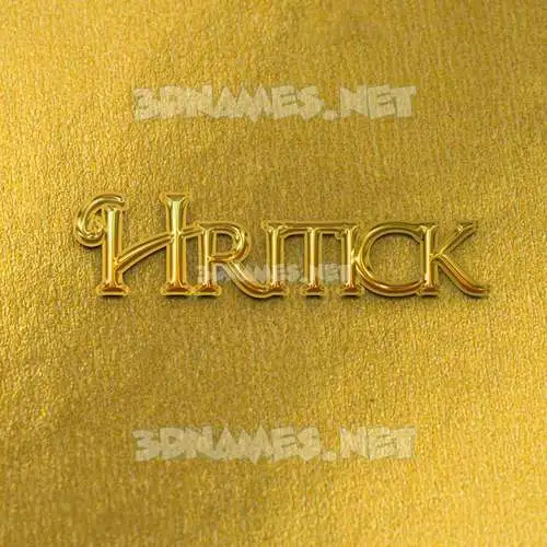 hritick in All Gold style - 3D name wallpaper hritick in All Gold style - 3D name wallpaper