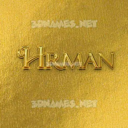 hrman in All Gold style - 3D name wallpaper hrman in All Gold style - 3D name wallpaper