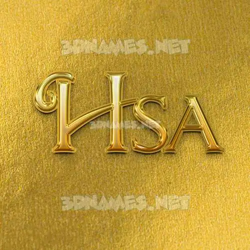 hsa in All Gold style - 3D name wallpaper hsa in All Gold style - 3D name wallpaper