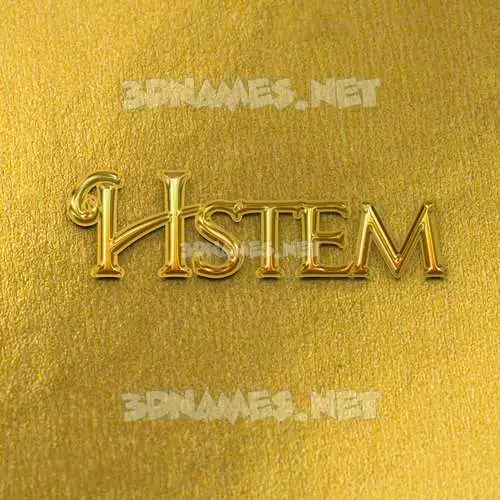 hstem in All Gold style - 3D name wallpaper hstem in All Gold style - 3D name wallpaper