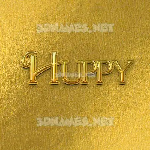 huppy in All Gold style - 3D name wallpaper huppy in All Gold style - 3D name wallpaper