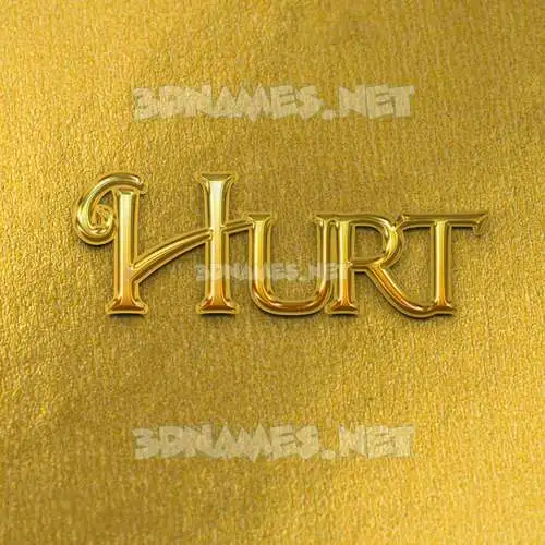 hurt in All Gold style - 3D name wallpaper hurt in All Gold style - 3D name wallpaper