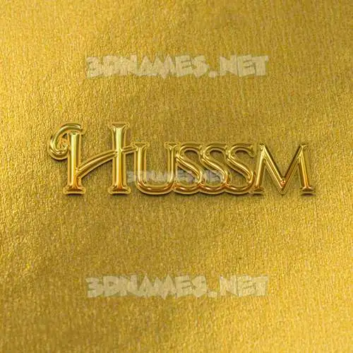 husssm in All Gold style - 3D name wallpaper husssm in All Gold style - 3D name wallpaper