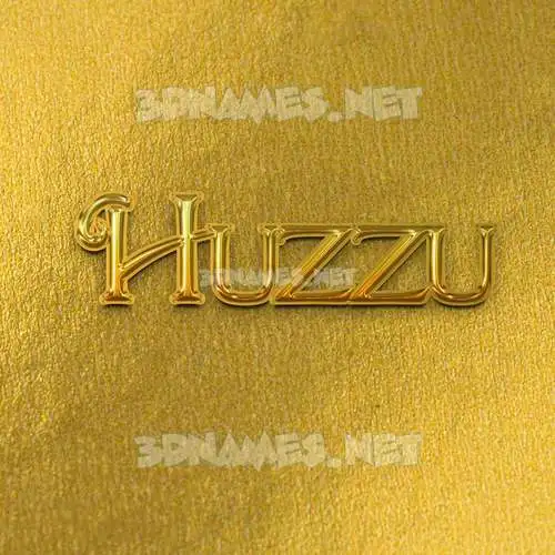 huzzu in All Gold style - 3D name wallpaper huzzu in All Gold style - 3D name wallpaper