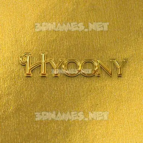 hyoony in All Gold style - 3D name wallpaper hyoony in All Gold style - 3D name wallpaper