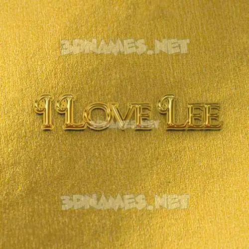 i love lee in All Gold style - 3D name wallpaper i love lee in All Gold style - 3D name wallpaper