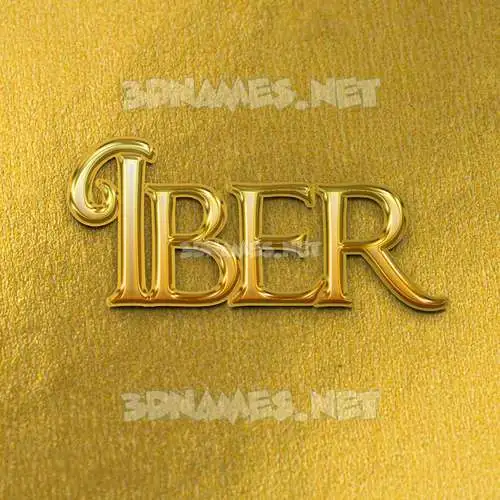 iber in All Gold style - 3D name wallpaper iber in All Gold style - 3D name wallpaper