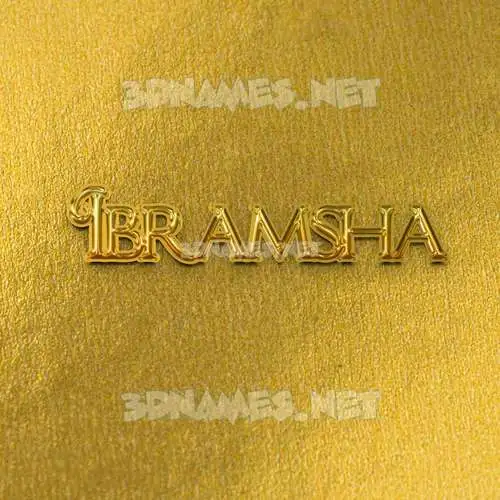ibramsha in All Gold style - 3D name wallpaper ibramsha in All Gold style - 3D name wallpaper