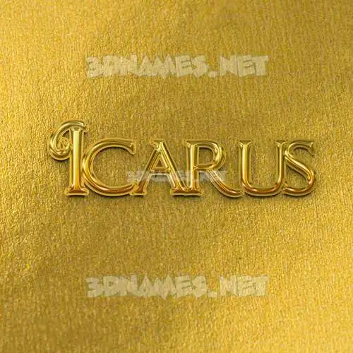 icarus in All Gold style - 3D name wallpaper icarus in All Gold style - 3D name wallpaper