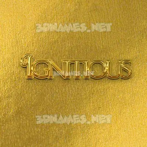 ignitious in All Gold style - 3D name wallpaper ignitious in All Gold style - 3D name wallpaper