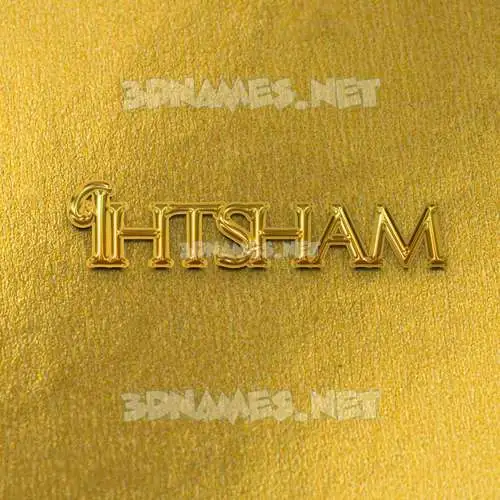 ihtsham in All Gold style - 3D name wallpaper ihtsham in All Gold style - 3D name wallpaper
