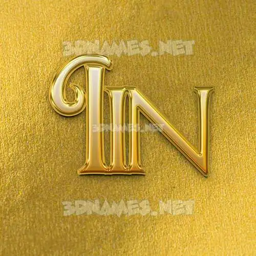 iin in All Gold style - 3D name wallpaper