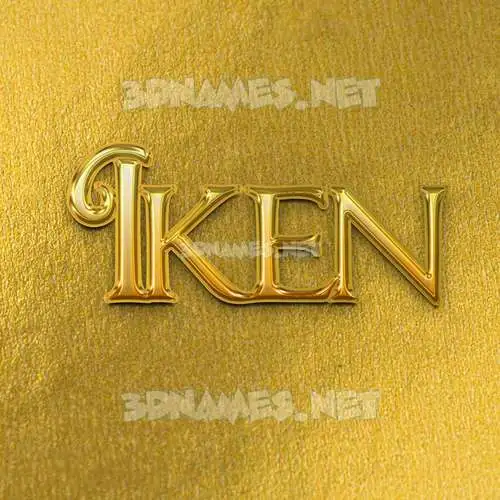 iken in All Gold style - 3D name wallpaper iken in All Gold style - 3D name wallpaper