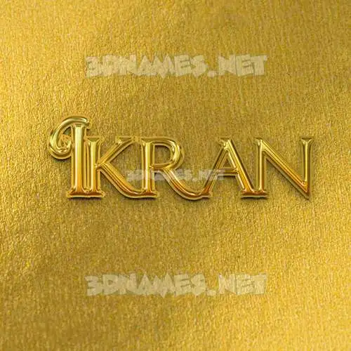 ikran in All Gold style - 3D name wallpaper ikran in All Gold style - 3D name wallpaper