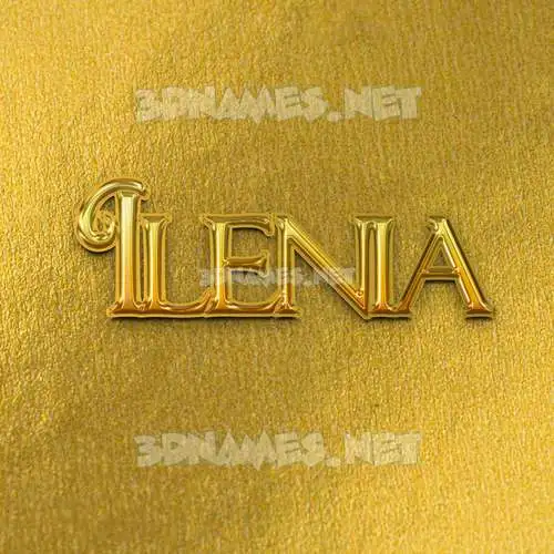 ilenia in All Gold style - 3D name wallpaper