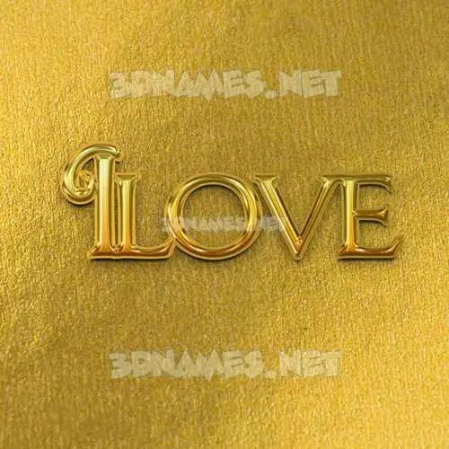 ilove in All Gold style - 3D name wallpaper ilove in All Gold style - 3D name wallpaper
