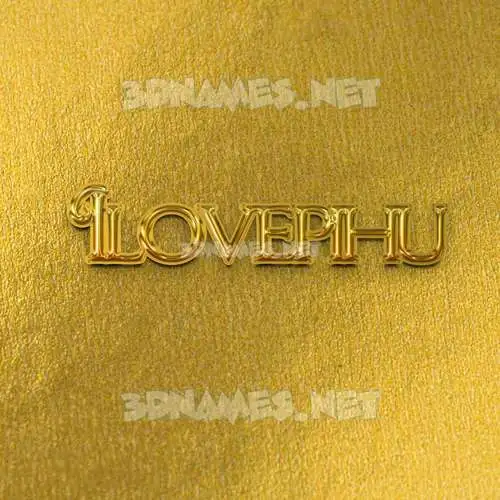 ilovepihu in All Gold style - 3D name wallpaper ilovepihu in All Gold style - 3D name wallpaper