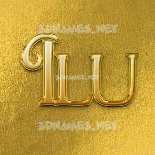 ilu in All Gold style - 3D name wallpaper ilu in All Gold style - 3D name wallpaper