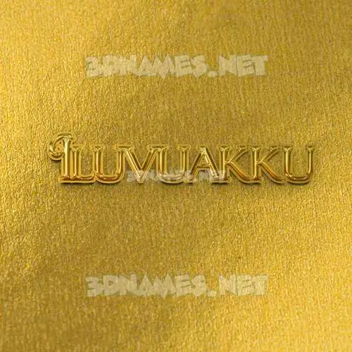iluvuakku in All Gold style - 3D name wallpaper iluvuakku in All Gold style - 3D name wallpaper