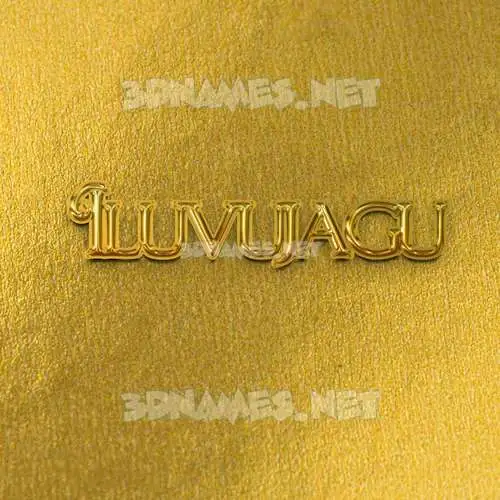 iluvujagu in All Gold style - 3D name wallpaper iluvujagu in All Gold style - 3D name wallpaper