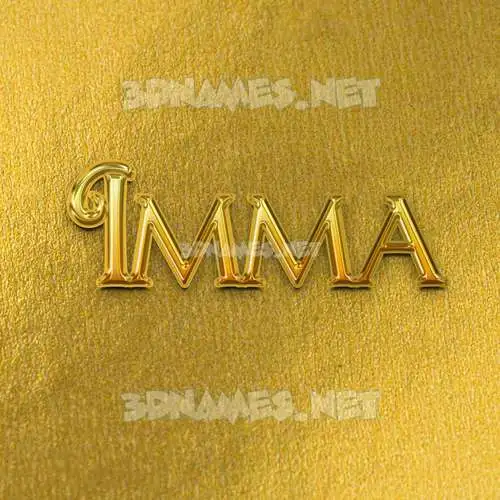 imma in All Gold style - 3D name wallpaper imma in All Gold style - 3D name wallpaper