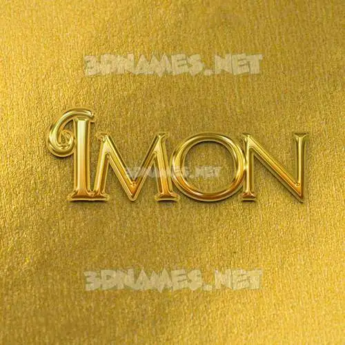 imon in All Gold style - 3D name wallpaper imon in All Gold style - 3D name wallpaper