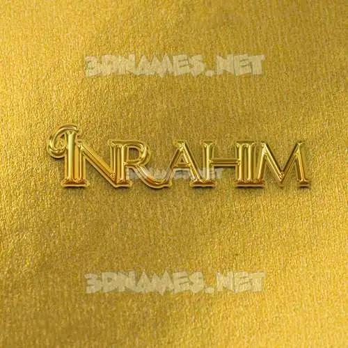 inrahim in All Gold style - 3D name wallpaper inrahim in All Gold style - 3D name wallpaper