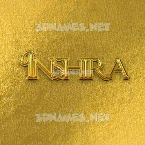 inshira in All Gold style - 3D name wallpaper inshira in All Gold style - 3D name wallpaper