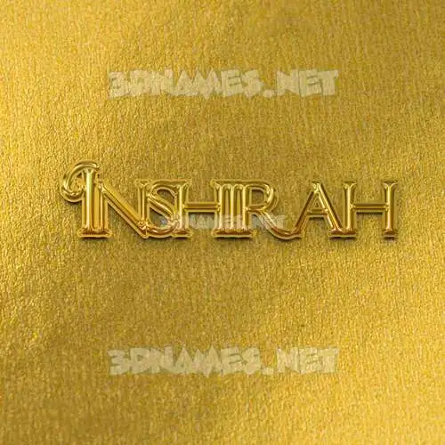 inshirah in All Gold style - 3D name wallpaper inshirah in All Gold style - 3D name wallpaper