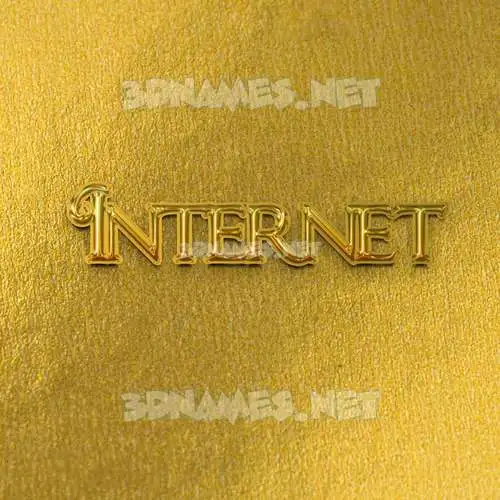 internet in All Gold style - 3D name wallpaper internet in All Gold style - 3D name wallpaper