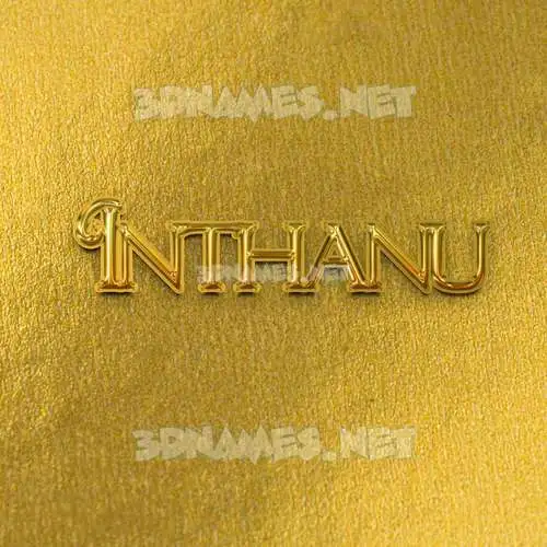 inthanu in All Gold style - 3D name wallpaper inthanu in All Gold style - 3D name wallpaper