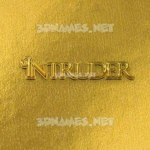 intruder in All Gold style - 3D name wallpaper intruder in All Gold style - 3D name wallpaper