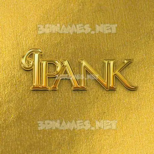 ipank in All Gold style - 3D name wallpaper ipank in All Gold style - 3D name wallpaper