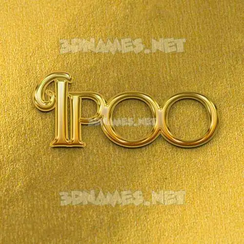 ipoo in All Gold style - 3D name wallpaper ipoo in All Gold style - 3D name wallpaper