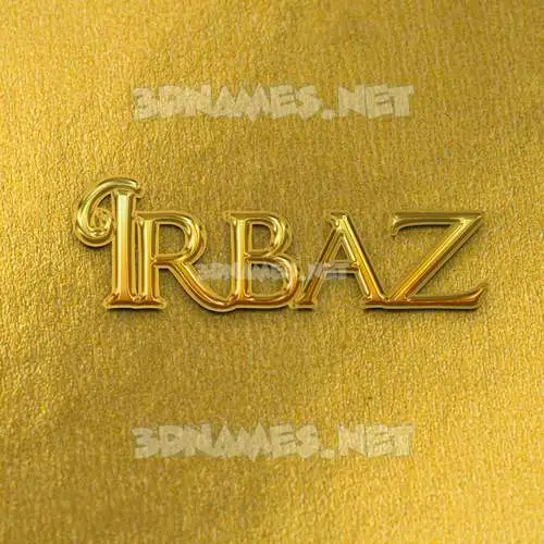 irbaz in All Gold style - 3D name wallpaper irbaz in All Gold style - 3D name wallpaper